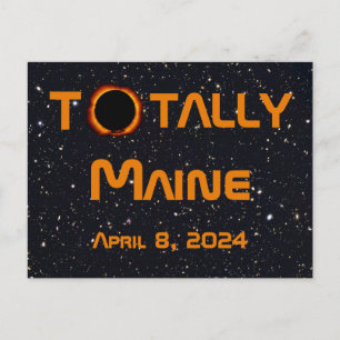 Totally Maine 2024 Solar Eclipse Postkarte