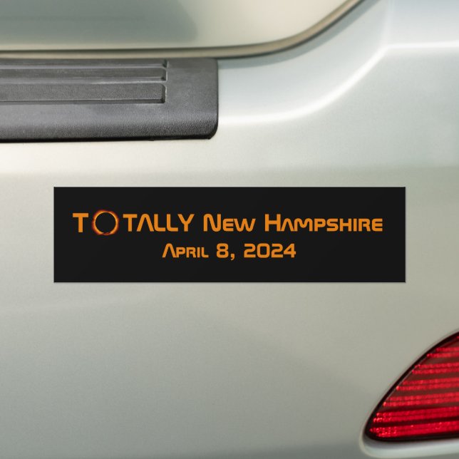 Totally New Hampshire 2024 Solar Eclipse Autoaufkleber (Auf Auto)