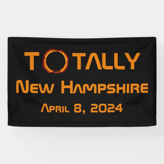 Totally New Hampshire 2024 Solar Eclipse Banner (Horizontal)