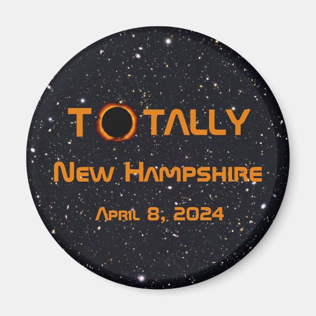 Totally New Hampshire 2024 Solar Eclipse Magnet (Vorne)