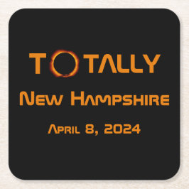 Totally New Hampshire 2024 Solar Eclipse Rechteckiger Pappuntersetzer