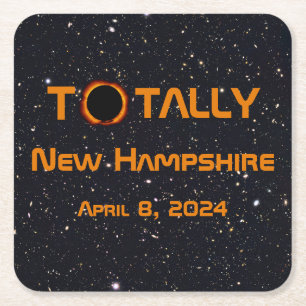 Totally New Hampshire 2024 Solar Eclipse Rechteckiger Pappuntersetzer