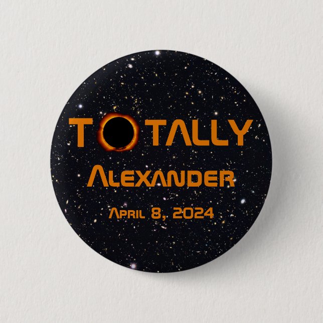 Totally Personal 2024 Solar Eclipse Button (Vorderseite)