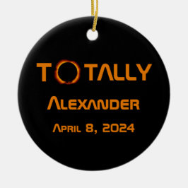 Totally Personal 2024 Solar Eclipse Keramik Ornament