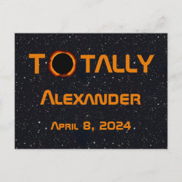 Totally Personal 2024 Solar Eclipse Postkarte
