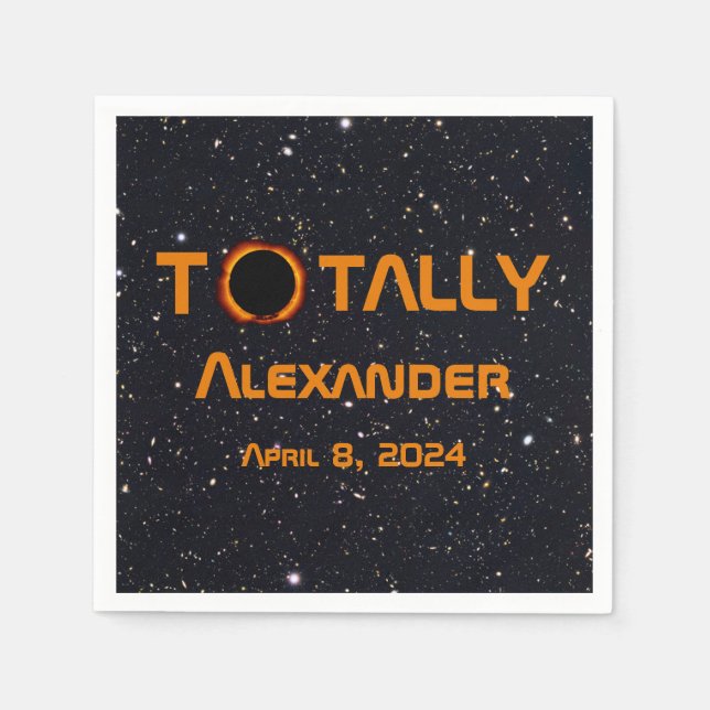 Totally Personal 2024 Solar Eclipse Serviette (Vorderseite)