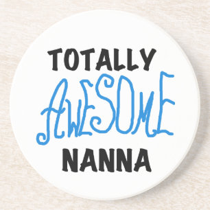 Totally Phantastisch Nanna Blue T - Shirt and GIft Sandstein Untersetzer