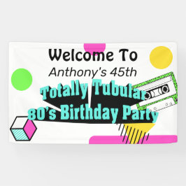 Totally Tubular 80er Geburtstagsparty Banner