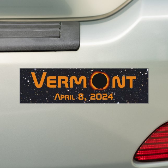 Totally Vermont 2024 Solar Eclipse Autoaufkleber (Auf Auto)