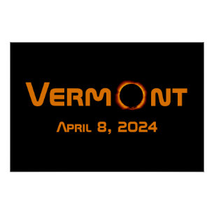 Totally Vermont 2024 Solar Eclipse Poster
