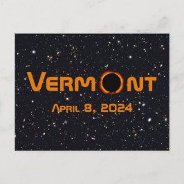 Totally Vermont 2024 Solar Eclipse Postkarte