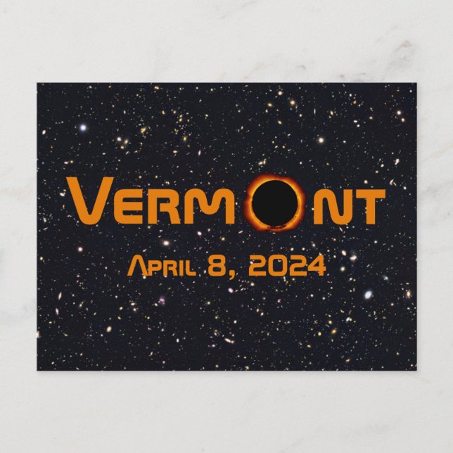 Totally Vermont 2024 Solar Eclipse Postkarte (Vorderseite)