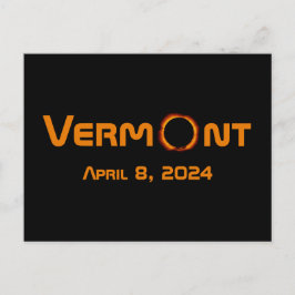 Totally Vermont 2024 Solar Eclipse Postkarte
