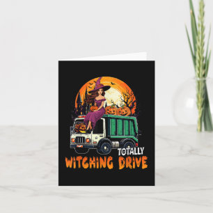 Totally Witching Drive Niedlich Hexe auf Garbage T Karte