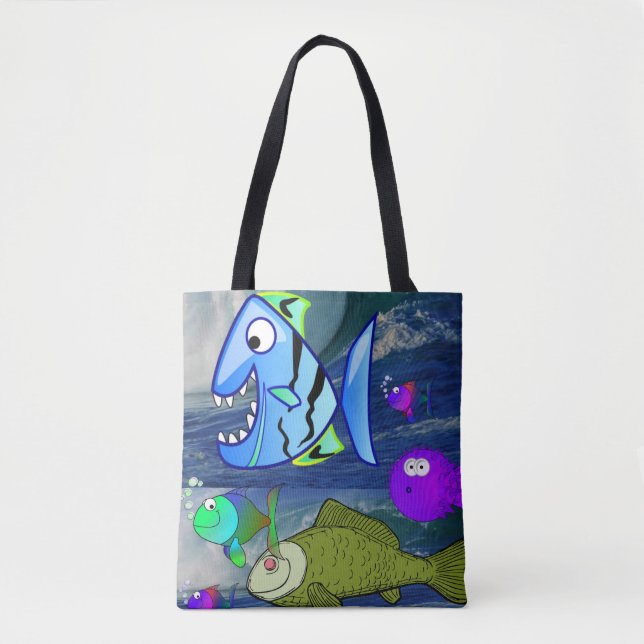 Totasche Muscheln Meeresfisch Tasche (Vorderseite)