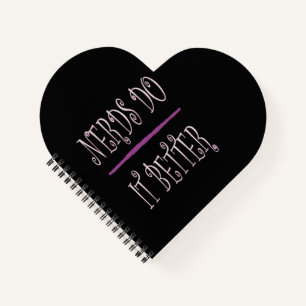 Totbeutel für Nerds schwarz mit extravagantem Text Notizbuch