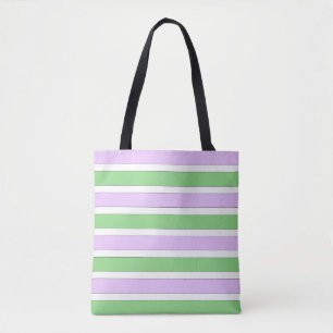 Totbeutel für weiße, gelbe und grüne Streifen Tasche