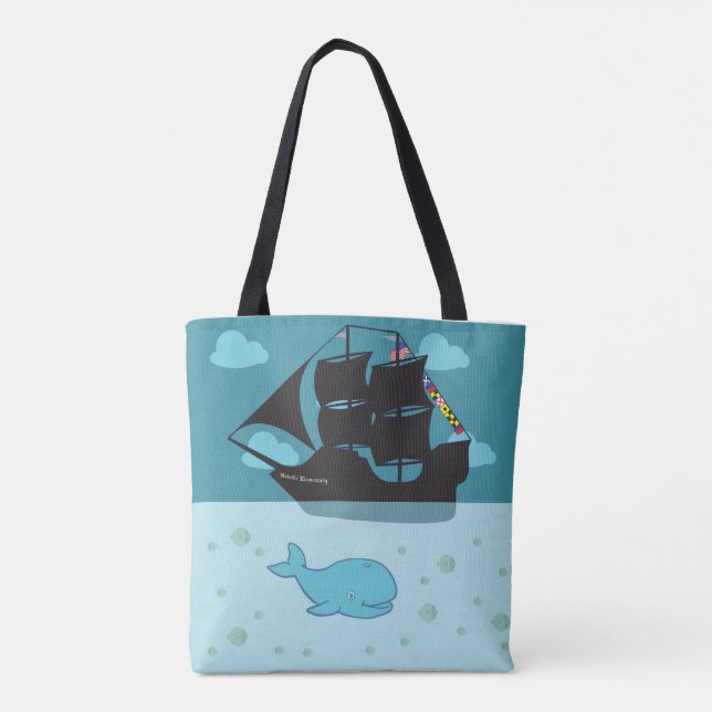 Totbeutel mit Melville Tall Ship- und Squirt-Logo Tasche (Rückseite)
