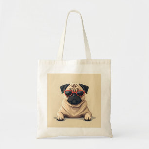 Totbeutel mit Mops-Design Tragetasche