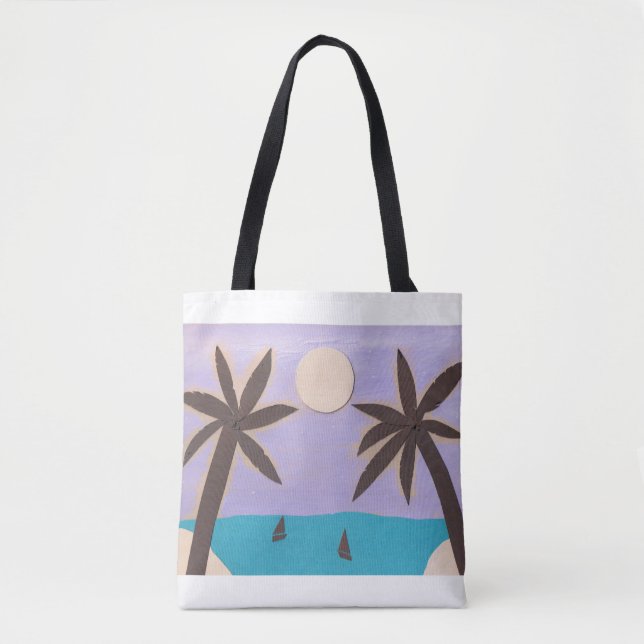 Totbeutel mit Palm und Ocean Design Tasche (Vorderseite)