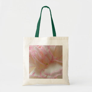 Totbeutel mit rosa und weißer Nelke Tragetasche