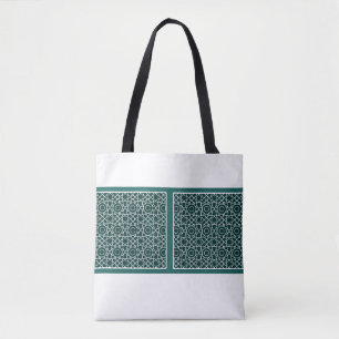 Totbeutel mit türkischem Fliesenmuster grün Tasche