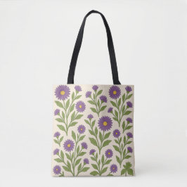 Totbeutel mit violetten Blumen Tasche