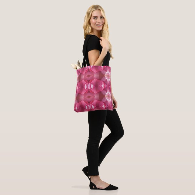 Totbeutel Pink Lotus Abstrakt Tasche (Am Model)