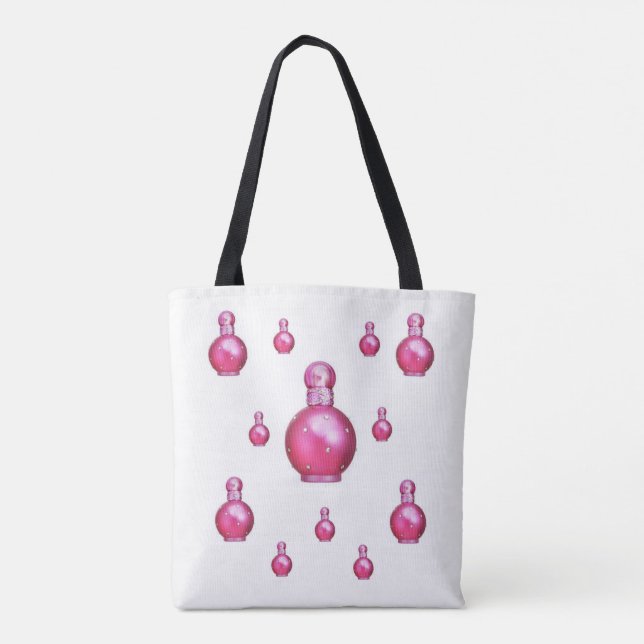 Totbeutel Wellness-Center Rosa Parfümflaschen Tasche (Rückseite)