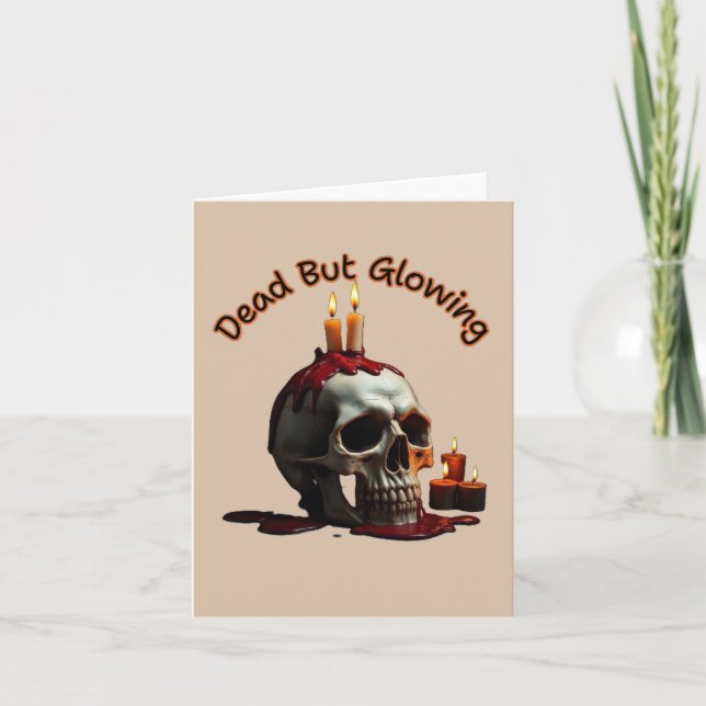 Tote aber Glühen - Día de los Muertos Einladung (Vorderseite)