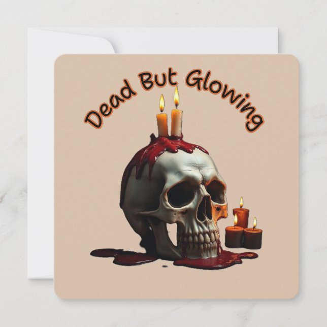 Tote aber Glühen - Día de los Muertos Einladung (Vorderseite)