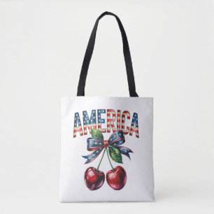 Tote-America Schulter-Tote Patriotischer Kirsche Tasche