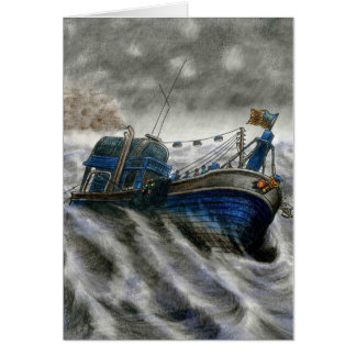 Tote Augen-Karte mit Boot in der Farbe, Vannak