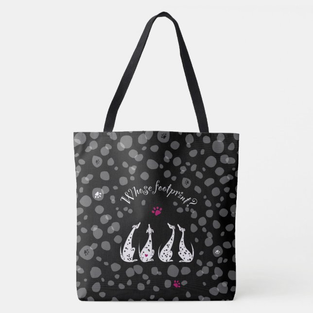 TOTE BAG ダルメシアンの気持ち。ブラックバック (Devant)