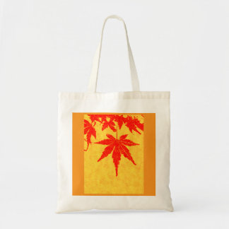 TOTE BAG 金の鮫小紋に赤い紅葉 と 和柄ミックス格子模様