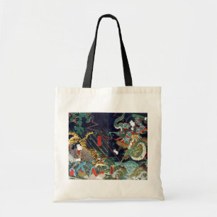 Tote Bag 龍虎, dragon de 豊国 et tigre, Toyokuni, Ukiyo-e