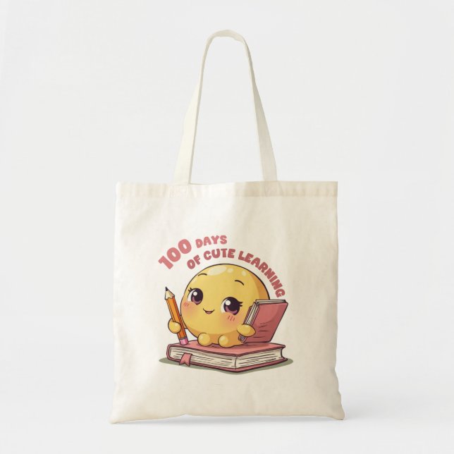 Tote Bag 100 jours d'apprentissage mignon (Devant)