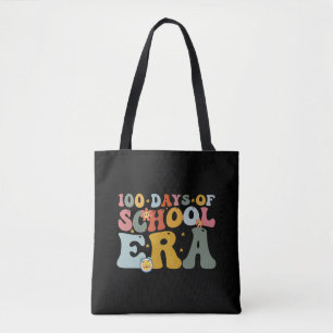 Tote Bag 100 jours d'école ère groovy enseignant enfants