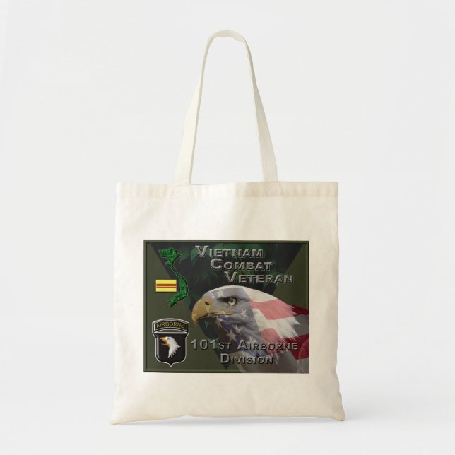 Tote Bag 101e Division aéroportée Viêt Nam Vétérinaire de c (Devant)