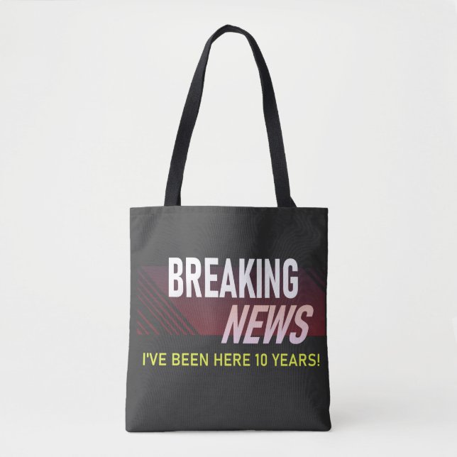 Tote Bag 10 ans de travail 10e cadeau d'employé (Devant)