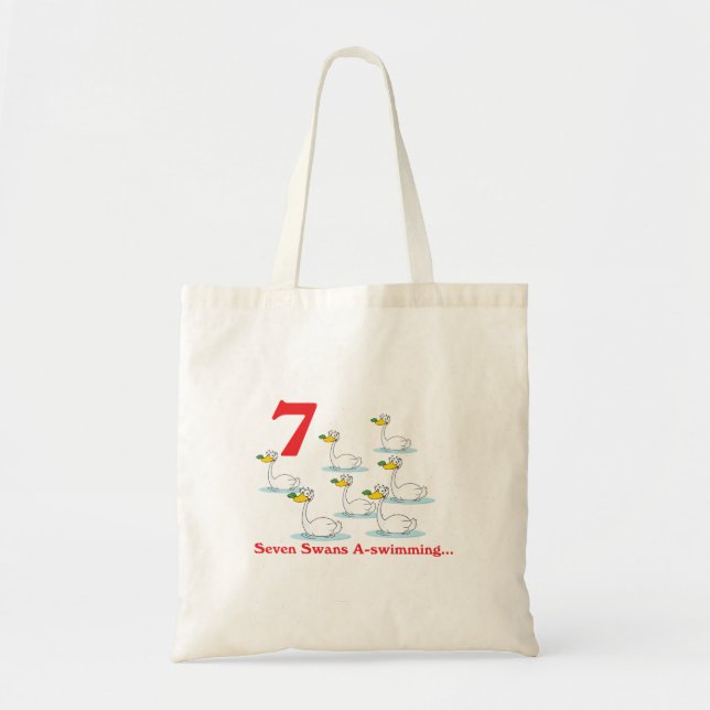 Tote Bag 12 jours sept cygnes a-nager (Devant)