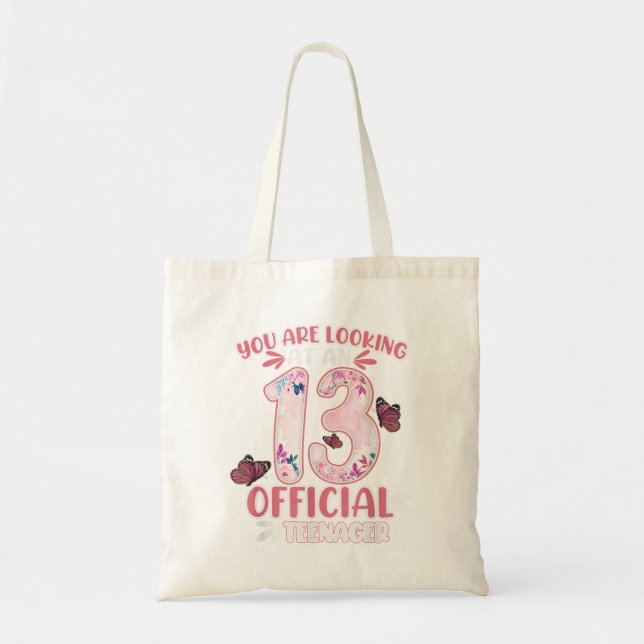 Tote Bag 13e anniversaire Cadeau 13 ans Adolescent officiel (Devant)