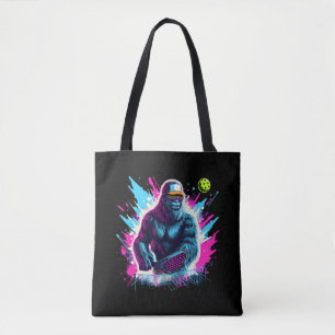 Tote Bag 1980 Bigfoot Sasquatch Jouer au Pickleball 2