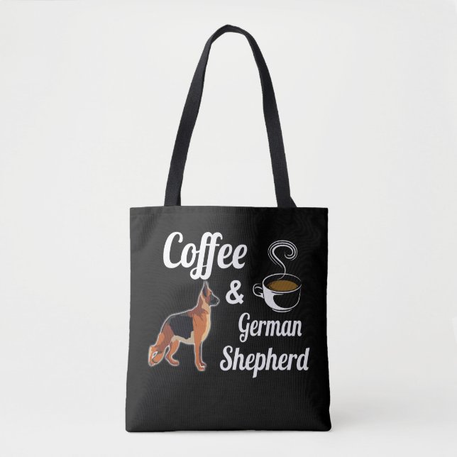 Tote Bag 1 Café Et Berger Allemand (Devant)