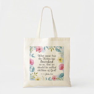 Tote Bag 1 Jean 3:1 Grand amour du Père qui nous a lavé