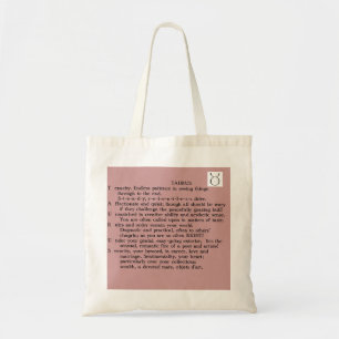 Tote Bag 1-Taurus 20 avril - 20 mai poème fourre-tout