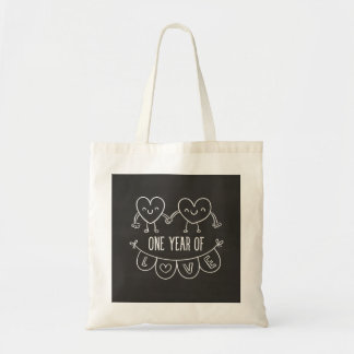 Tote Bag 1er anniversaire cadeau pour ses coeurs de chaleur
