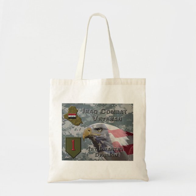 Tote Bag 1re Division d'infanterie Irak Vétérinaire de comb (Devant)