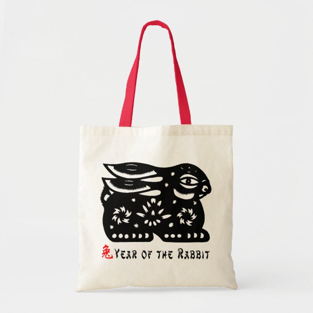 Tote Bag 2011 ans du cadeau de coupe de papier de lapin (Devant)