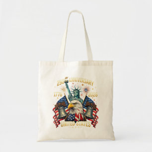 Tote Bag 250 Ans Anniversaire Américain 1776-2026 Drapeau U